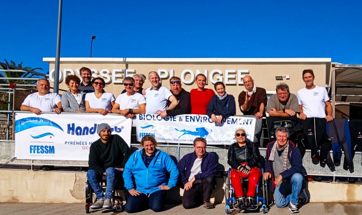 Inclusion et biologie subaquatique : des plongeurs HandiSub® décrochent leur premier niveau de biologiste sous-marin en Occitanie.